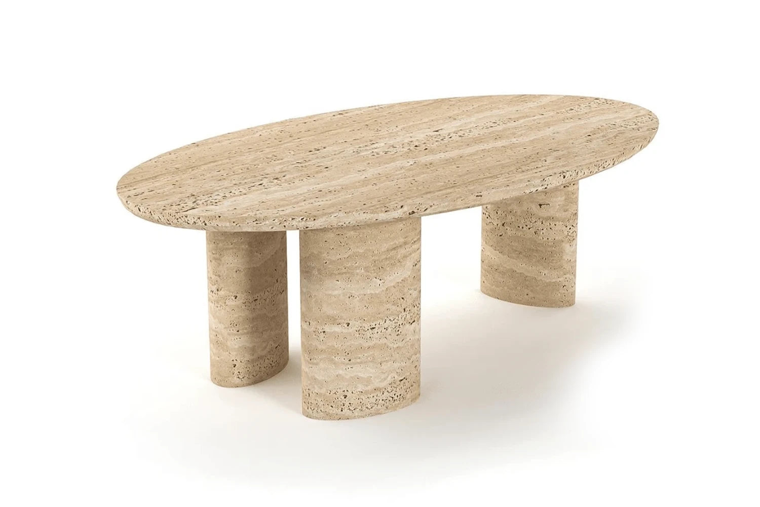 Flora Travertin Couchtisch