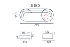 Statue 310cm Sofa D90S