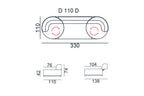 Statue 330 cm Sofa D110D