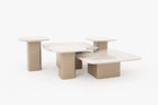 Venice Esszimmer Set – Keramik Esstisch, Sideboard, Spiegel & 6 Stühle in Beige