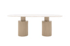 Venice Esszimmer Set – Keramik Esstisch, Sideboard, Spiegel & 6 Stühle in Beige