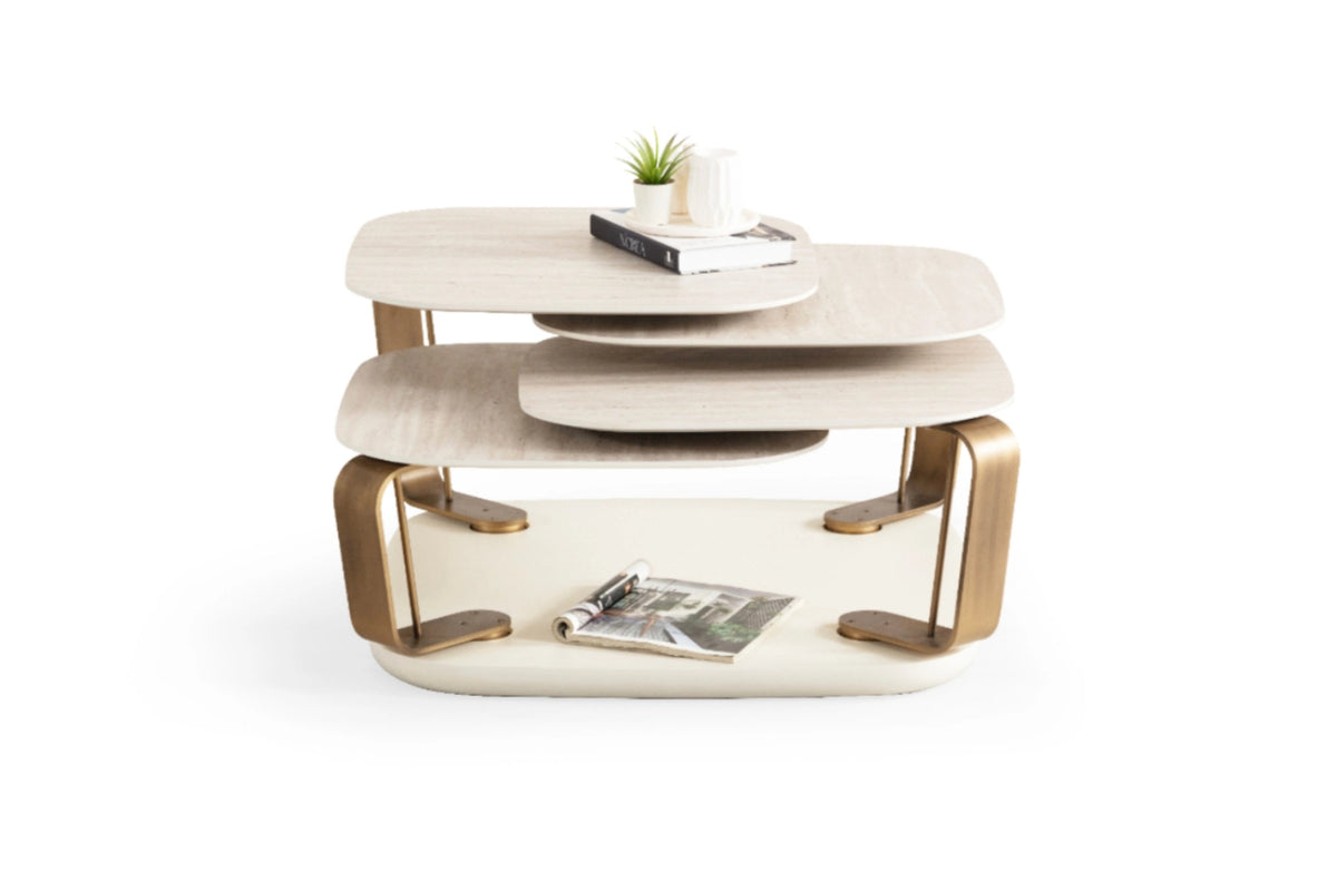 Bentley Couchtisch in Travertinoptik